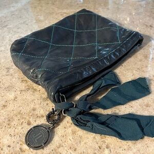 Beautiful Lanvin leather navy travel pouch